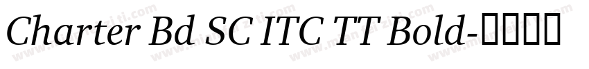 Charter Bd SC ITC TT Bold字体转换